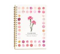 Watercolor Workbook with 12 Nature Scenes Painting Beginner Friendly Coloring Book Art Crafts for Creative Exploration Gift Teens (Flowers)