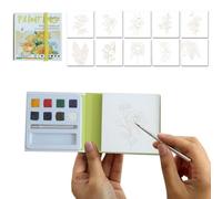Watercolor Workbook, Workbooks Set, Easy Flowers Watercolour Workbook Art