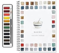Watercolor Workbooks,Beginner-Friendly Birds Watercolor Workbook,12 Colors Watercolor Paint Set with Paint Brush,Art Crafts Painting Supplies,Water Color Book for Kids Adults Teens (Baking)