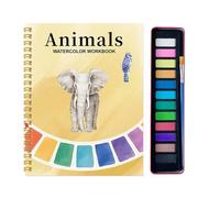 Watercolor Workbooks, Christmas Watercolour Sketchbook Painting Kit with 12 Colors, Beginner Friendly Coloring Book&PaintingKit with Paint Brush, Painting Supplies Kit for Kid, Adults (#B)