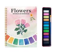 Watercolor Workbooks, Christmas Watercolour Sketchbook Painting Kit with 12 Colors, Beginner Friendly Coloring Book&PaintingKit with Paint Brush, Painting Supplies Kit for Kid, Adults (#A)
