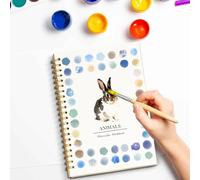 Watercolor Workbooks, Coloring Book, Beginner Friendly Painting Kit, Step by Step Painting Practice Book with 120lb Paper, for Beginners and Adults (E)