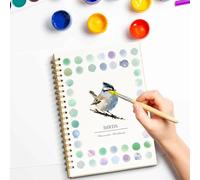 Watercolor Workbooks, Coloring Book, Beginner Friendly Painting Kit, Step by Step Painting Practice Book with 120lb Paper, for Beginners and Adults (A)