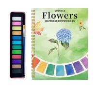 Watercolor Workbooks with 12 Illustractions - Animal Illustration Practice Book for Beginner Friendly Watercolor Techniques,Water Colors Paint Adult Set Workbook for Water Color Learning