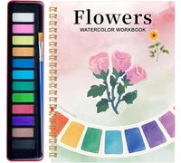 Watercolor Workbooks with 12 Illustrations,Watercolor Workbook Paint Set, Beginner Friendly Coloring Book and Painting Kit with Easy Nature Scenes,Creative Exploration Gift for Adults Teens School