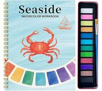 Watercolor Workbooks with 12 Illustrations,Watercolor Workbook Paint Set, Beginner Friendly Coloring Book and Painting Kit with Easy Nature Scenes,Creative Exploration Gift for Adults Teens School