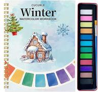 Watercolor Workbooks with 12 Illustrations,Watercolor Workbook Paint Set, Beginner Friendly Coloring Book and Painting Kit with Easy Nature Scenes,Creative Exploration Gift for Adults Teens School