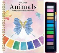 Watercolor Workbooks with 12 Illustrations,Watercolor Workbook Paint Set, Beginner Friendly Coloring Book and Painting Kit with Easy Nature Scenes,Creative Exploration Gift for Adults Teens School
