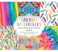 Watercolors Gift Wrapping Papers: 6 Sheets of High-Quality 24 x 18 inch Wrapping Paper