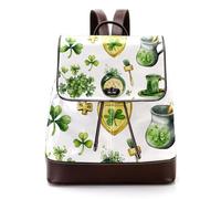 Watercolors Set of St. Patrick's Day Elements Women Backpack, Small Travel Flap Rucksack Handbag Causal Daypack for Ladies Girls