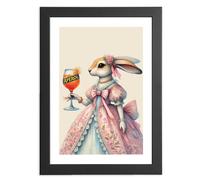 Watercolour Aperol Hare Print Artwork | Framed Picture or Unframed in A5, A4, A3 | Modern Animals Country Wall Art | Vibrant Matte Finish Artwork for Home Decor | Modern Rabbit Art Gifts