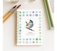 Watercolour Book, Watercolour Workbook with 12 Colors Paint & Paint Brush, Easy Nature Scenes Paint Set (C)