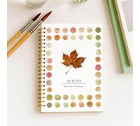 Watercolour Book, Watercolour Workbook with 12 Colors Paint & Paint Brush, Easy Nature Scenes Paint Set (A)