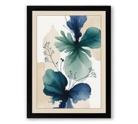 Watercolour Botanicals Botanical Framed Wall Art Print A2 (59.4×42cm) Black, Wall Decor for Living Room, Bedroom, Office & Home, Ready to Hang, Art Gift