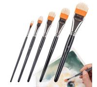 Watercolour Brush Set - 5-Piece Comb Brush | Tool for Children for Painting - For Children Beginners Travel Halloween Birthday Outdoor Studio Classroom