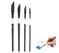 Watercolour Brushes for Artists, Professional Paint Brush Set with Rigger and Dagger Styles, Ideal for Trading Card Displays and Office Collections, Four Premium Art Brushes with Ice Fusion Technology