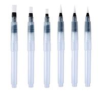 Watercolour Brushes,Maslasee 6-Pack Refillable Watercolour Brush Pens Set with Fine, Medium, Large Nylon Tips for Watercolor Painting and Sketching,Water Colour Paints Sets and Water Colour Pencil Set