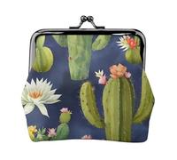 watercolour cactus Print Exquisite Versatile Kiss Lock Coin Purse Cute Small Zipper Wallet for Coins Cards