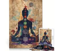 Watercolour Chakras 1000 Piece Jigsaw Puzzles for Teenagers Jigsaw Brain Activity Time Well Spent Neat Edges (38x26cm)
