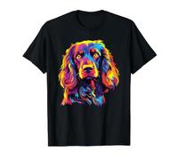 Watercolour Colourful Boykin Spaniel Dogs Value Graphic T-Shirt, Men, Black, M