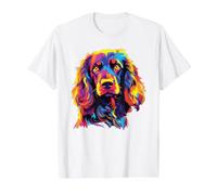 Watercolour Colourful Boykin Spaniel Dogs Value Graphic T-Shirt, Men, White, S