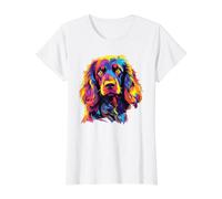 Watercolour Colourful Boykin Spaniel Dogs Value Graphic T-Shirt, Women, White, S