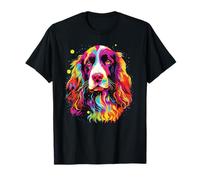 Watercolour Colourful English Springer Spaniel Dogs T-Shirt