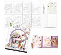 Watercolour Colouring Book for Adults Beginners,Watercolour Workbook,Watercolour Book for Painting,Art Supplies,Flowers,Animal,Architecture (Architecture)