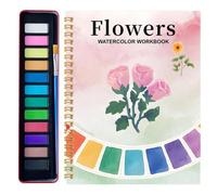 Watercolour Colouring Book for Adults, Portable Art Accessories
