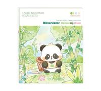 Watercolour Colouring Book for Beginners, Educational Painting Set, Interactive Comic Colouring Book for Crafts & Practical Art Learning for Children