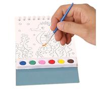 Watercolour Colouring Book, Vertical Washable Watercolour Sketchbook - Simple Colouring Book for Beginners Educational Games for Preschool Children