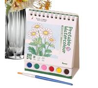Watercolour Colouring Book - Watercolour Colouring Books for Adults | Washable Colouring Book for On the Go | With Pen, Vertical Structure, Airplane Activities for Children, , Kids