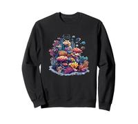 Watercolour Coral Reef with fish beautiful underwater world Sweatshirt