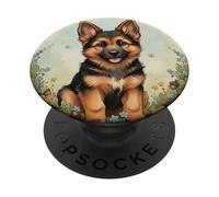 Watercolour Design Dog German Shepherd PopSockets Adhesive PopGrip