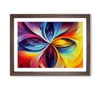 Watercolour Fractal Abstract Art Vol.3 Framed Print | A3 Walnut Framed Wall Art | Ready to Hang | Abstract Historical Picture | Living Room Bedroom Lounge Office