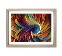 Watercolour Fractal Abstract Art Vol.4 Framed Print | A3 Oak Framed Wall Art | Ready to Hang | Abstract Historical Picture | Living Room Bedroom Lounge Office