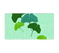 Watercolour Ginkgo Biloba Leaf,Mouse Pad Large Desk Pad Computer Keyboard Mouse Mat with Non Slip Rubber Base 40 x 70 cm