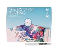 Watercolour Guide | Watercolour Colouring Book | Beginner Watercolour Painting Kit | Creative Workbook with 12 Colours Palette and Brush | Simple Artistic Guide for Painting and Painting Pages