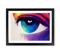 Watercolour Human Eye Vol.2 Framed Print | A3 Black Framed Wall Art | Ready to Hang | Modern Historical Picture | Living Room Bedroom Lounge Office