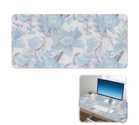 Watercolour Hummingbirds Desk Mat Non-Slip Gaming Mouse Mats with Smooth Surface Pu Leather Big Mouse Pad 90X42 cm Gaming Mousemat Office Desk Decor Office Gifts Mousepad XXL for School Home Table