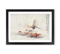 Watercolour Landscape by LAN Ying Framed Print | A2 Black Framed Wall Art | Ready to Hang | Modern Historical Picture | Living Room Bedroom Lounge Office