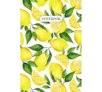 Watercolour Lemon Notebook: 110 Pages | College Ruled / 7mm Medium Ruled | No Margin Line | 6 in x 9 in / 15.24 cm x 22.86 cm | Matte Paperback Cover (Noodling Designs ~ Watercolour Lemon)