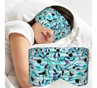 Watercolour Music Branches Leaves, Sleep Mask for Home Travel, Full Eye Covers Light Blocking Eye Mask Sleep Eye and Ear Muffs