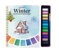 Watercolour Notebook for Beginners, Craft Supplies 12 Colours with Paints | Watercolor Notebook Kit with Brush - for Beginners Boys Girls Journals Class Travel Art Exercises Party