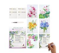 Watercolour Paint - 12 Colours Keepsake Creator, Water Colouring Book, Dirt-Free Activity Book | Magic Watercolour for Home, Studio, School, College, Travel, Car, Desktop, Outdoor, Ceramic, Wall