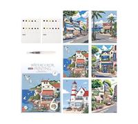 Watercolour Paint - 12 Colours Keepsake Creator, Water Colouring Book, Dirt-Free Activity Book | Watercolour for Home, Studio, School, College, Travel, Car, Desktop, Outdoor, Ceramic, Wall