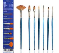 Watercolour Paint Brush Set, 7 Piece | Mixed Brushes, For Artists