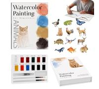 Watercolour Paint Set Beginner Friendly Easy Painting and Exercise Book