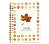 Watercolour Paint Set, Water Color Workbook,Beginner-Friendly Mini Watercolour Travel Book Nature Scenes Paint Sets Art Crafts, with 12 Colors Paints Set with Brush (G)