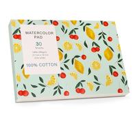 Watercolour Paper Pad 300GSM, A5 Cotton Watercolour Sketchbook 30 Sheets Cold Press Water Colour Paper for Artist Student, Art Painting Drawing Mixed Media